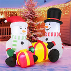 Snowmans with Gift Boxes Inflatable (5ft)
