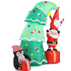 Mini Santa's & Penguin Trees Inflatable Display (6ft)