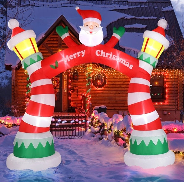 Lighted Christmas Archway Inflatable (8.9ft)