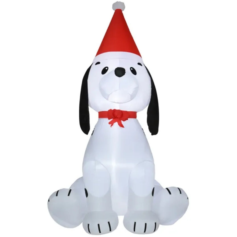 Snoopy-Style Christmas Pup Inflatable (6ft)