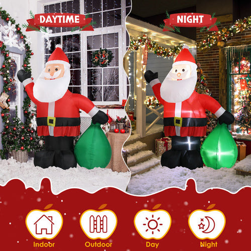 Santa’s Gift Home Inflatable (6ft Light-Up Bag of Gifts)