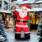 Jolly Santa with Candy Cane Inflatable (8ft)