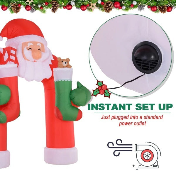 Giant Santa Archway Inflatable Entrance (Outdoor Display)
