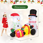 Snowmans with Gift Boxes Inflatable (5ft)