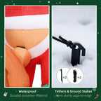 Santa & Dog Tug-of-War Inflatable (8ft Funny Display)