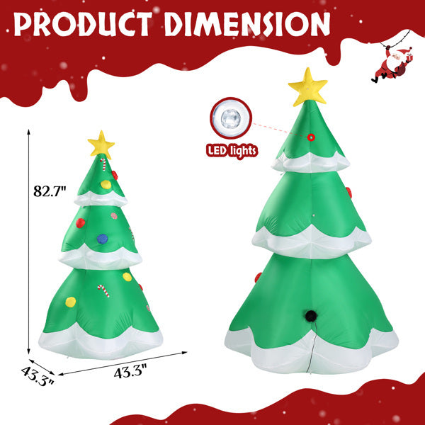 Lighted Christmas Tree Inflatable (6.9ft, Pocket Design)