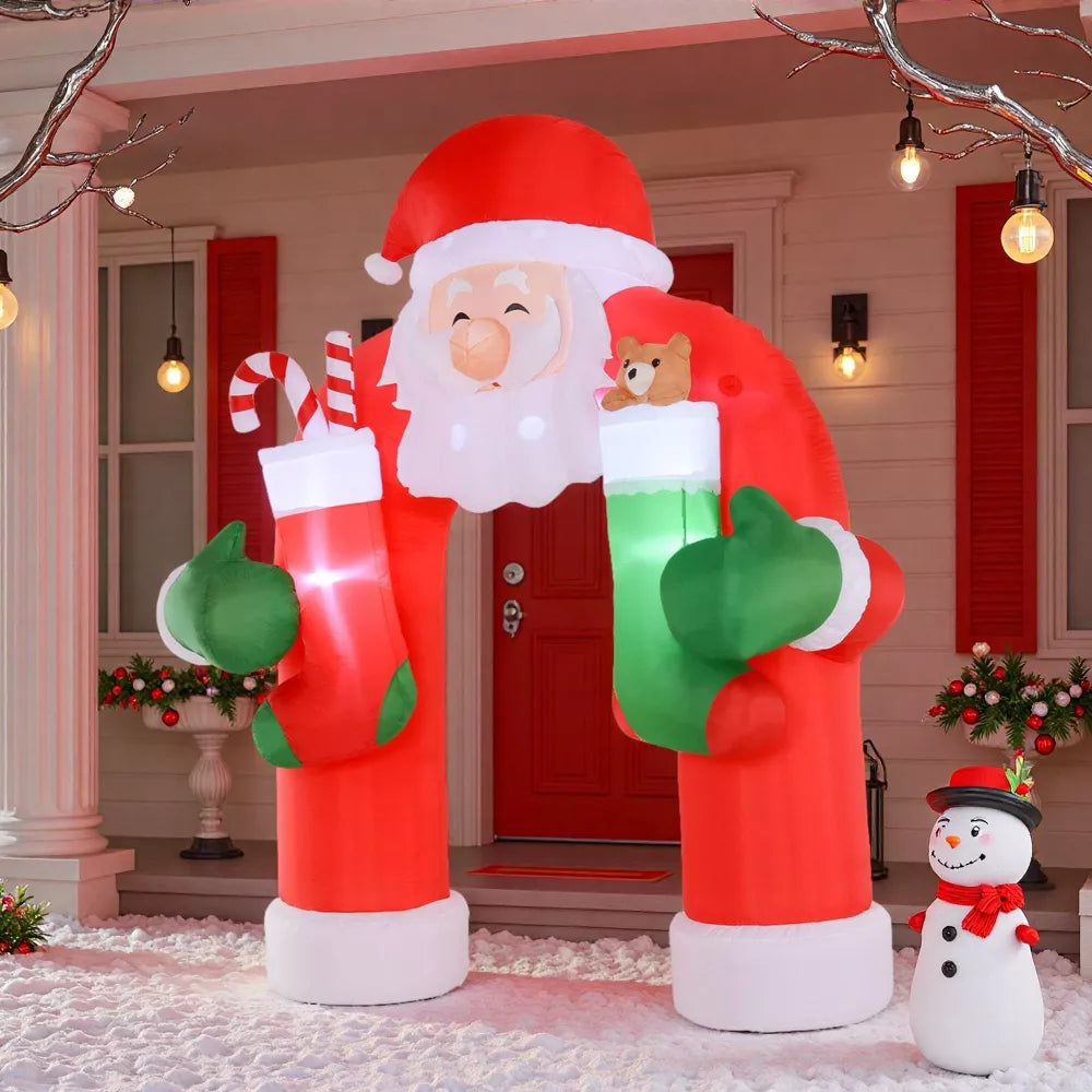 Giant Santa Archway Inflatable Entrance (Outdoor Display)