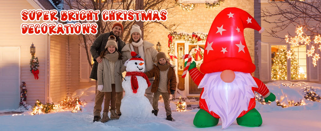 Santa Gnome (6ft, Built-in LEDs)