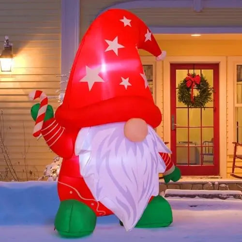 Santa Gnome (6ft, Built-in LEDs)
