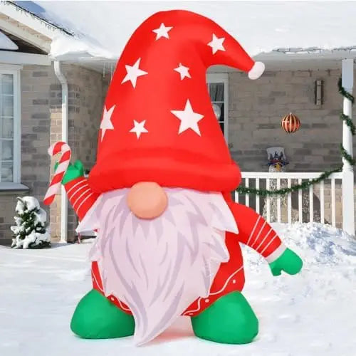 Santa Gnome (6ft, Built-in LEDs)