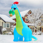 Dinosaur Eats Christmas Tree (10FT, Built-in LEDs)