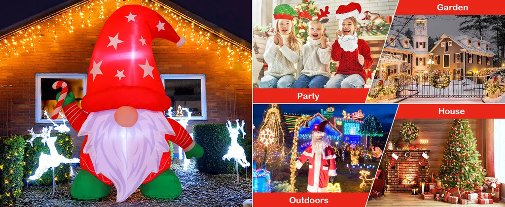 Santa Gnome (6ft, Built-in LEDs)