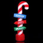 Candy Cane Direction Pole Inflatable (7.8ft LED)