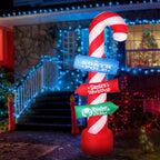 Candy Cane Direction Pole Inflatable (7.8ft LED)