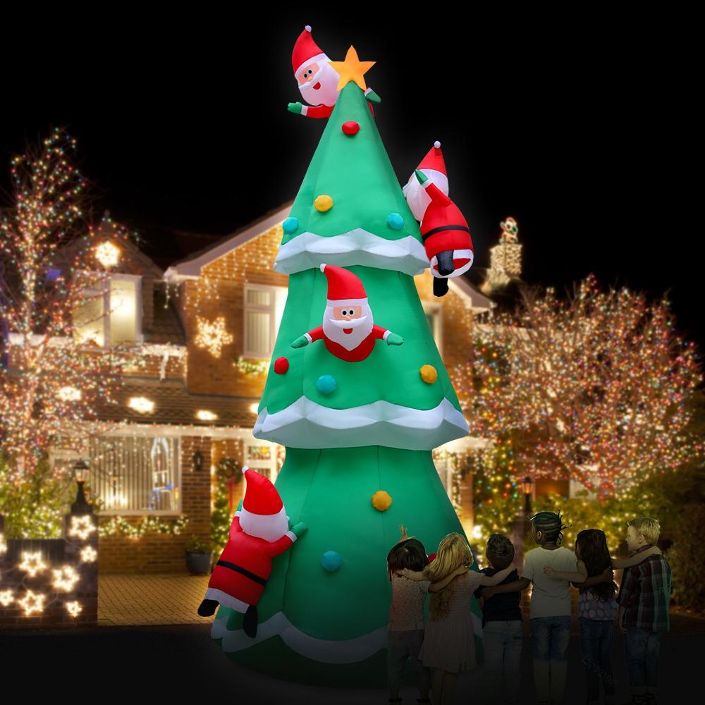 Mini Santa Tree Takeover Inflatable (5m Light-Up Display)