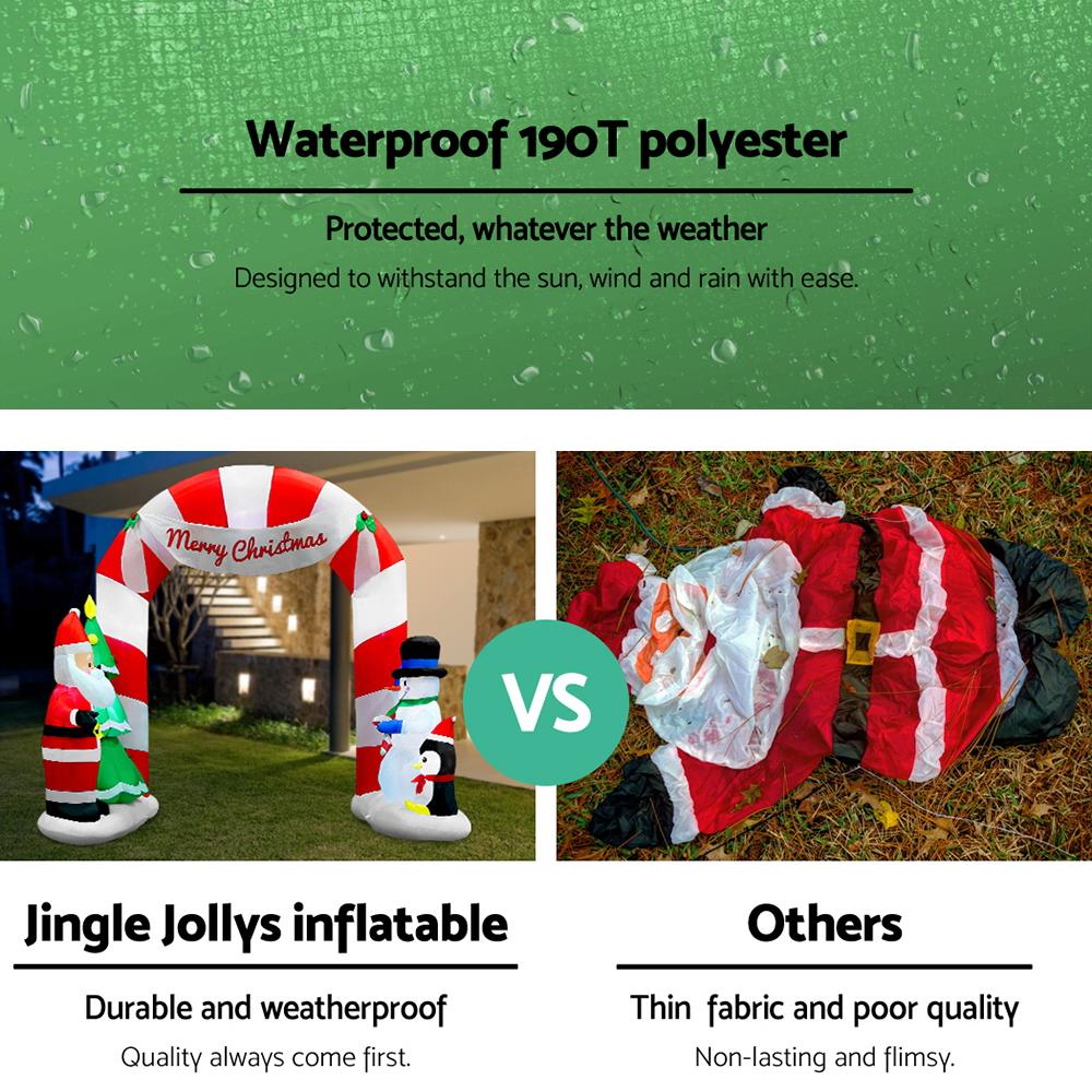 Santa & Snowman Archway Inflatable (3m Entry Display)