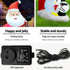 Santa & Snowman Archway Inflatable (3m Entry Display)