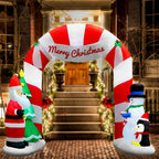 Santa & Snowman Archway Inflatable (3m Entry Display)