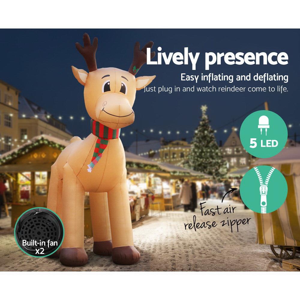 Majestic Reindeer Inflatable (16ft Illuminated Display)