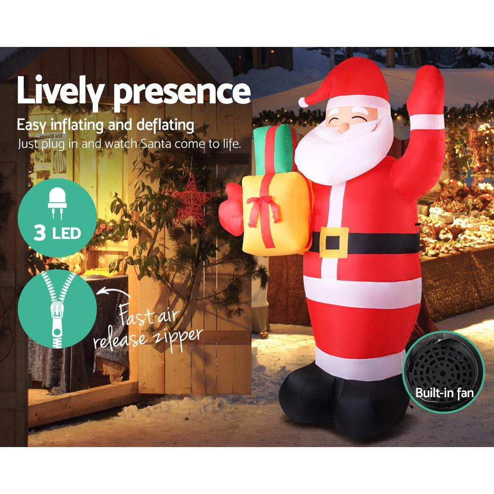 Santa’s Home Inflatable (Jolly Display, 8ft, Pair of gifts)