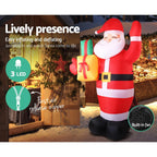 Santa’s Home Inflatable (Jolly Display, 8ft, Pair of gifts)