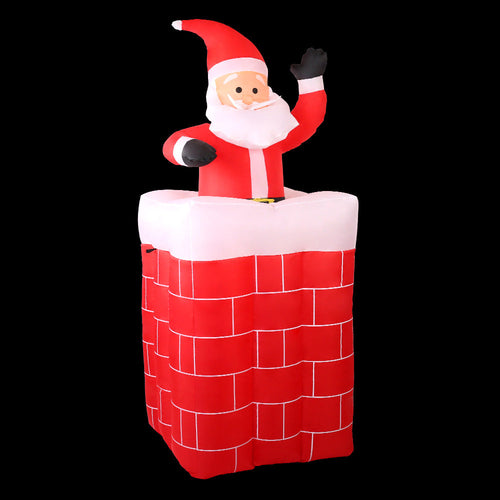 Santa in the Chimney Pop-Up Inflatable (Jingle Jollys Style)