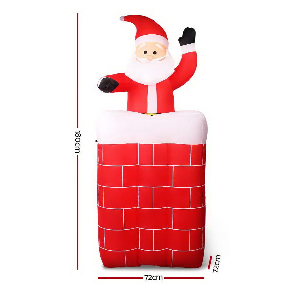 Santa in the Chimney Pop-Up Inflatable (Jingle Jollys Style)