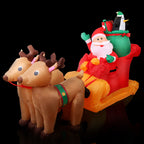 Santa’s Sleigh with Two Reindeer Inflatable (7ft)