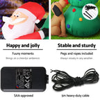 Santa's Runaway Pup by the Tree Inflatable (6ft Light-Up)