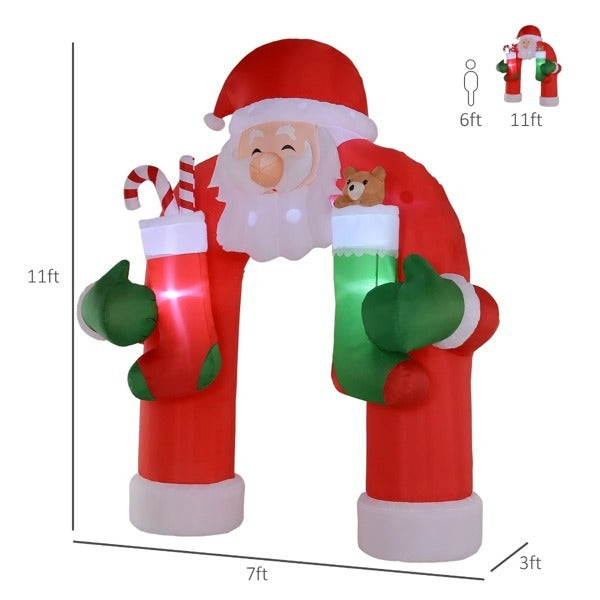 Giant Santa Archway Inflatable Entrance (Outdoor Display)