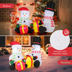 Snowmans with Gift Boxes Inflatable (5ft)