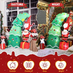 Mini Santa's & Penguin Trees Inflatable Display (6ft)