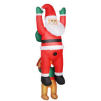 Santa & Dog Tug-of-War Inflatable (8ft Funny Display)