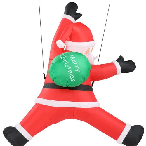 Hanging Santa Inflatable (4.9ft Lighted Display)