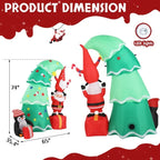 Mini Santa's & Penguin Trees Inflatable Display (6ft)